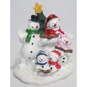 Christmas Tree Shop Snowman Family Christmas Village Figurine PLEASE READ